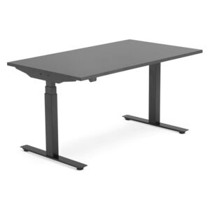 Výškovo nastaviteľný stôl Modulus Smart, 1400x800 mm, čierna, čierna