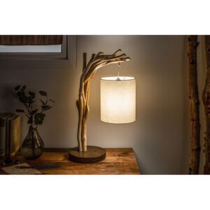 Dizajnová stolná lampa Arielle, 60 cm, náplavové drevo