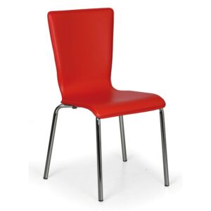 Jedálenská stolička CAPRIO, červená, 4 ks