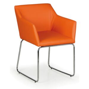 B2B Partner Konferenčná stolička KONSTRUKT, oranžová, 2 ks + Záruka 7 rokov