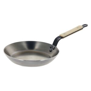 De Buyer Oceľová panvica s drevenou rukoväťou Mineral B Element B Bois Ø 26 cm