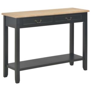 Konzolový stolík čierny 110x35x80 cm drevo