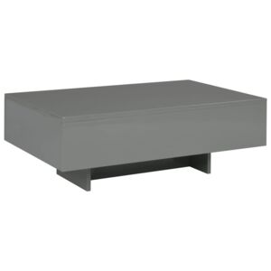 Konferenčný stolík vysoký lesk sivý 85x55x31 cm MDF
