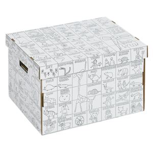 MARUAI Úložná krabica s omaľovánkou ANIMAL LAB