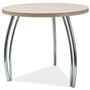 Okrúhly stôl SKA SK-3, 76x90, dub Sonoma/chrom