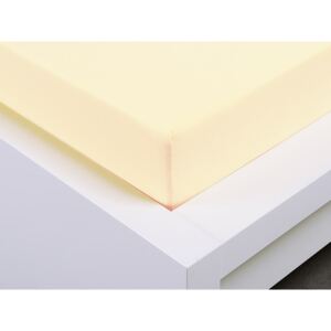 XPOSE® Jersey prestieradlo polybavlna jednolôžko - vanilková 90x200 cm