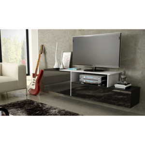Artcam Závesný TV stolík SIGMA 3 - čierna/čierny lesk/biela