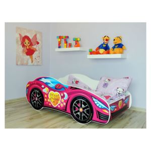 Detská posteľ Racing ružový 140x70 (Detská posteľ Racing ružový 140x70 bez úložného priestoru)