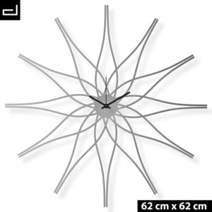 Dizajnové nástenné hodiny veľké: Kvetina III | atelierDSGN, Výber farieb Matná nerezová oceľ
