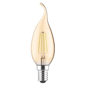 Diolamp Retro LED žiarovka plamienok Gold 5W/2700K/E14/400lm/Step Dim