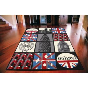 Kusový koberec PP London čierny, Velikosti 160x225cm