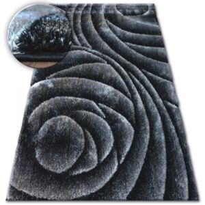 Luxusný kusový koberec Shaggy Rose sivý, Velikosti 80x150cm