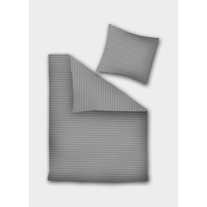 Sivé obliečky z mikroperkálu na dvojlôžko DecoKing Dima, 230 × 220 cm