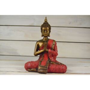 Budha - červené šaty (v. 18,5 cm) veľkosť