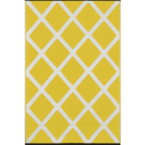 Žltý obojstranný vonkajší koberec Green Decore Diamond, 90 × 150 cm