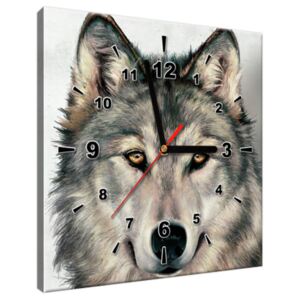 Tlačený obraz s hodinami Šedivý vlk ZP3341A_1AI