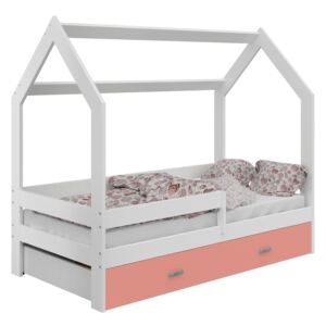 AMI nábytok Dětská postel DOMČEK D3 80x160cm masiv bílá