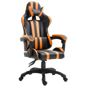 Herná stolička oranžová PU