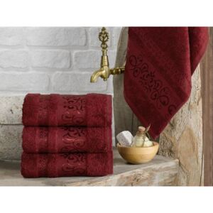 XPOSE ® Bambusový ručník CATANIA - vínová 50x90 cm
