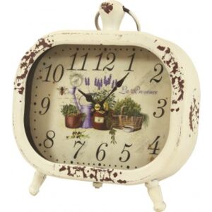 Kovové vintage stolové hodiny "La Provence" 21x20x9 (101184)