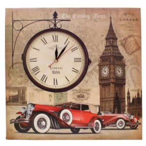 Nástenné hodiny London retro auto 53x53 (ID00022130_1)