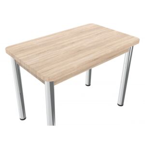 Jedálenský stôl 100 x 60 cm kovové nohy - 2 varianty dosiek Dub Sonoma