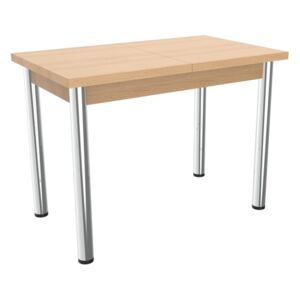 Rozkladací jedálenský stôl 100 x 60 cm - kovové nohy Buk