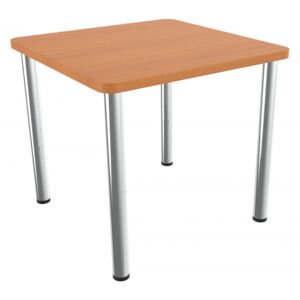 Lacný štvorcový jedálenský stôl 80 x 80 cm rovné nohy Olše světlá