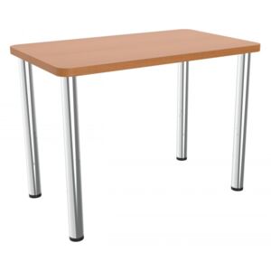 Jedálenský stôl 100 x 60 cm obdĺžnik rovné nohy Olše světlá