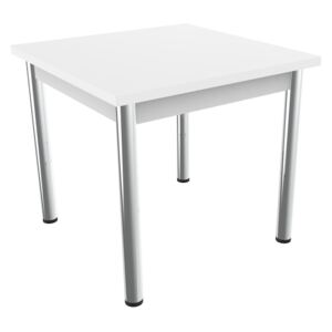 Jedálenský stôl 80 x 80 cm kovové nohy - 2 varianty dosky Alaska bílá