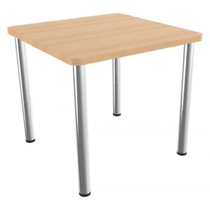 Lacný štvorcový jedálenský stôl 80 x 80 cm rovné nohy Buk