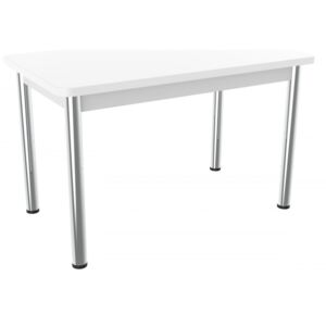 Jedálenský stôl s kovovými nohami 120 x 70 cm - Alaska bílá