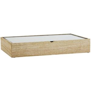 Dekoratívny drevený box Glass & Mango Wood