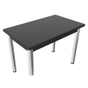 Jedálenský stôl 100 x 60 cm kovové nohy - 2 varianty dosiek Černá struktura