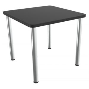 Lacný štvorcový jedálenský stôl 80 x 80 cm rovné nohy Černá struktura
