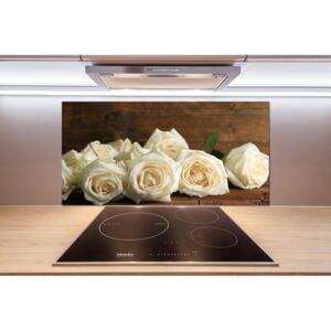 Dekoračný panel sklo Biele ruže pl-pksh-100x50-f-65934277