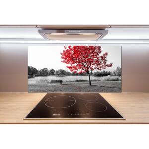 Panel do kuchyne Červený strom pl-pksh-100x50-f-76838967