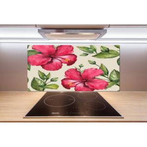 Panel do kuchyne Ružový hibiskus pl-pksh-100x50-f-74431005