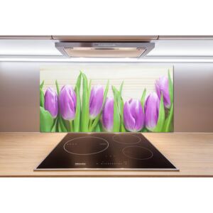 Panel do kuchyne Fialové tulipány pl-pksh-100x50-f-78755149