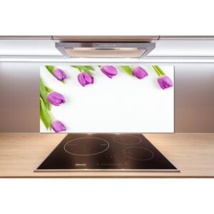 Panel do kuchyne Fialové tulipány pl-pksh-100x50-f-78573099