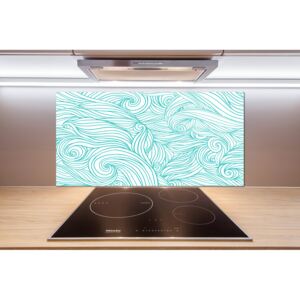 Panel do kuchyne Modré vlny pl-pksh-100x50-f-82527147