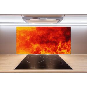 Sklenený panel do kuchynskej linky Plamene pl-pksh-100x50-f-85164898