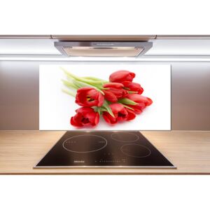 Panel do kuchyne Červené tulipány pl-pksh-100x50-f-99817079