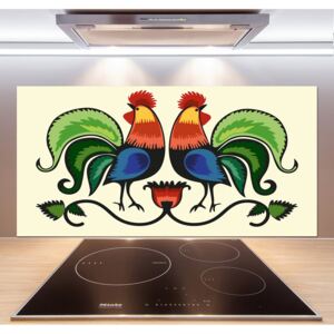 Panel do kuchyne Kohút ľudový vzor pl-pksh-120x60-f-123844038