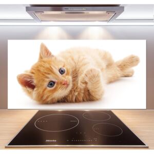 Sklenený panel do kuchynskej linky Červená mačka pl-pksh-120x60-f-126034635