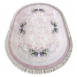 Kusový koberec Bella ružový ovál, Velikosti 80x150cm