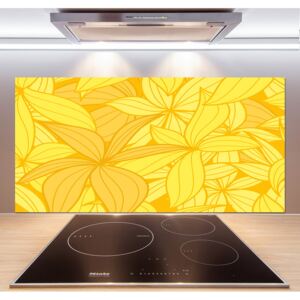Panel do kuchyne Žlté kvety pozadia pl-pksh-120x60-f-39162100