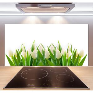 Panel do kuchyne Biele tulipány pl-pksh-120x60-f-30153186