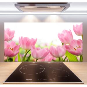 Panel do kuchyne Ružové tulipány pl-pksh-120x60-f-76412458