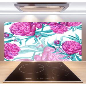 Panel do kuchyne Ružové pivónie pl-pksh-120x60-f-86561203